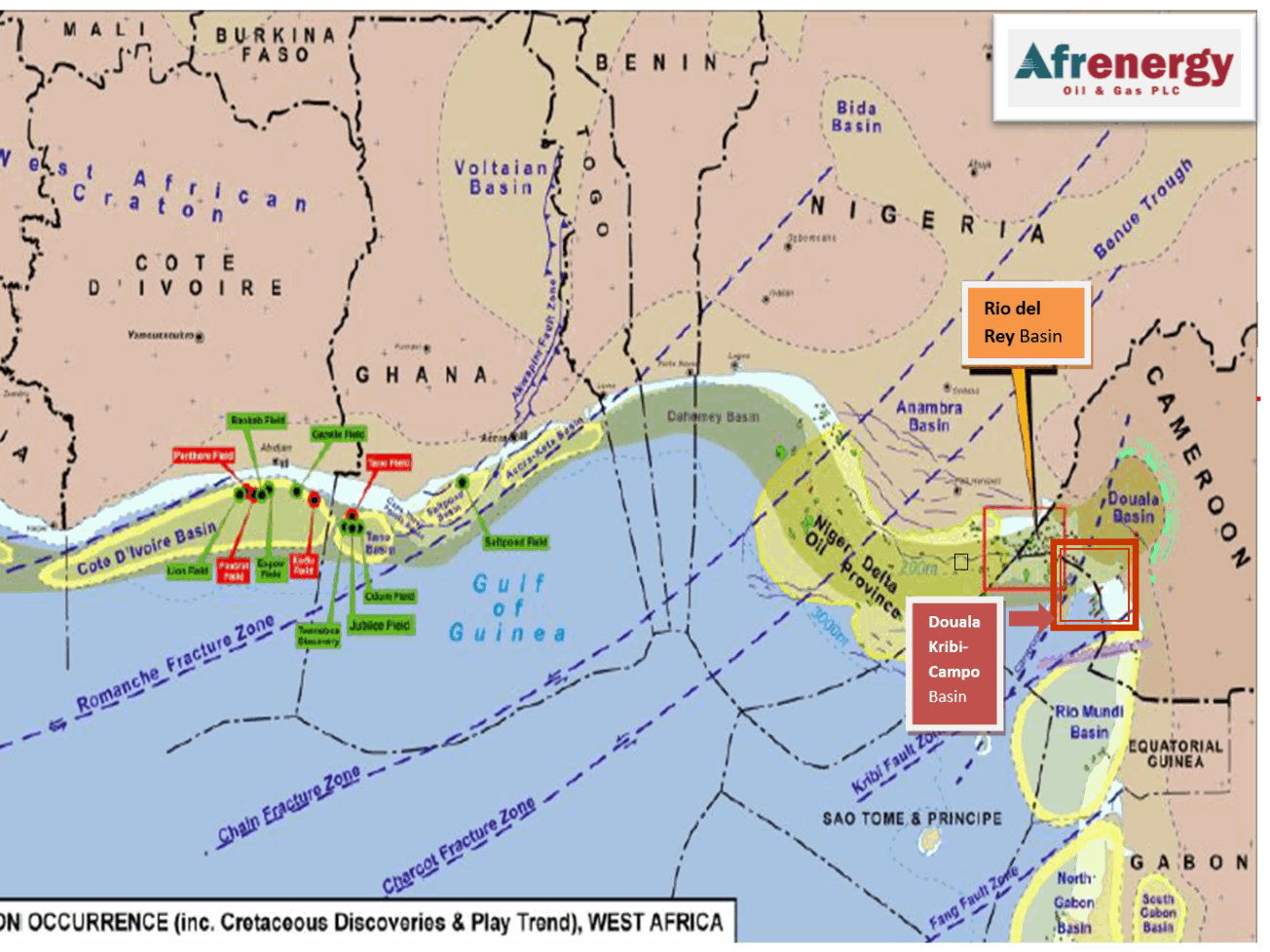 afrenergy hydrocarbon occurrence
